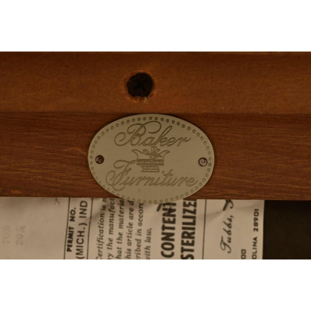 Michael Taylor for Baker Furniture Far East Collection Carved Walnut Side Chair, 1960s For Sale - Image 11 of 12