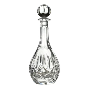 Late 20th Century Block Crystal Decanter With Stopper