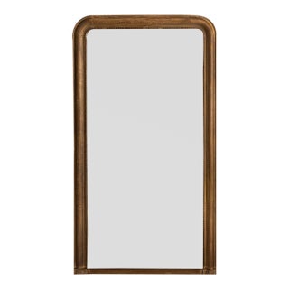 1880s French Gold Louis Philippe Giltwood Mirror For Sale
