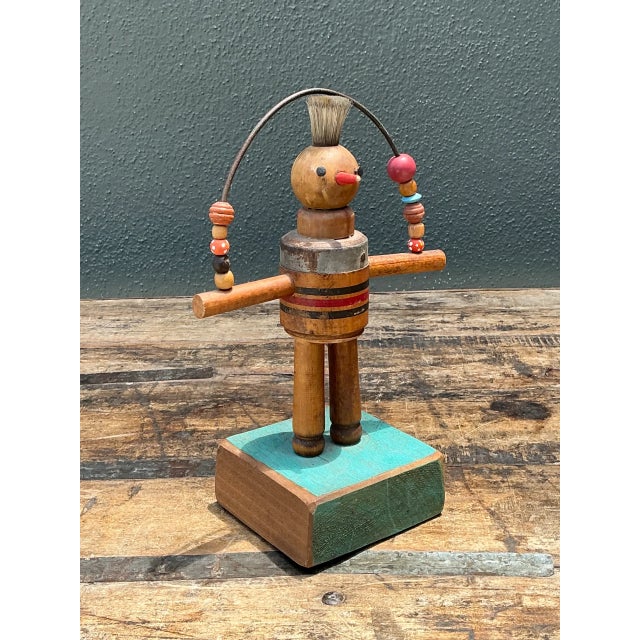 Vintage Wood and Metal Figurative Found Object Sculpture For Sale In West Palm - Image 6 of 12