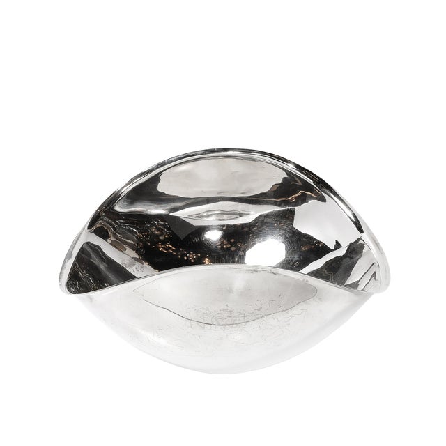 This striking mid-century modernist 'Candara' centerpiece bowl, circa 1970, is signed by the renowned Italian designer...