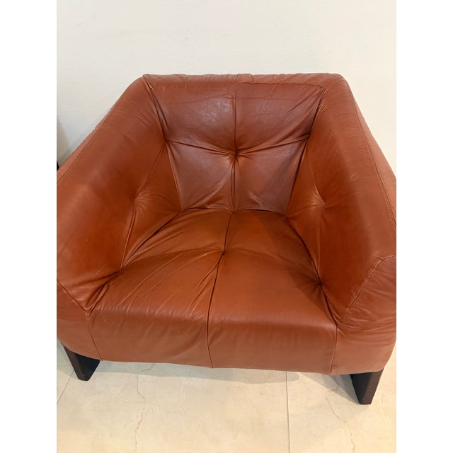 Animal Skin Mid-Century Modern Percival Lafer Mp-97 Armchairs in Cognac Leather – Pair For Sale - Image 7 of 12