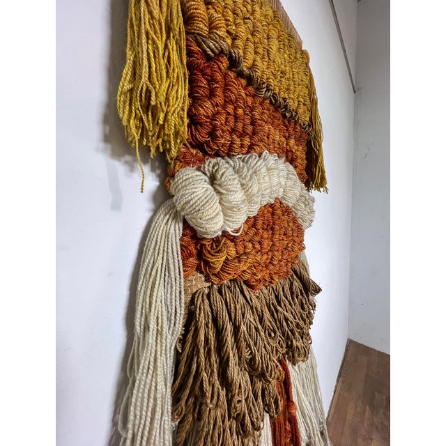 Textile C. 1970s Margo Farrin O'Connor Fiber Art Wall Hanging For Sale - Image 7 of 10