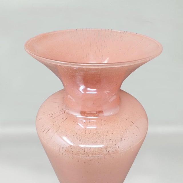 1970s Antique Murano Blown Pink Vase by Maestro Del Vetro, 1970s For Sale - Image 5 of 9