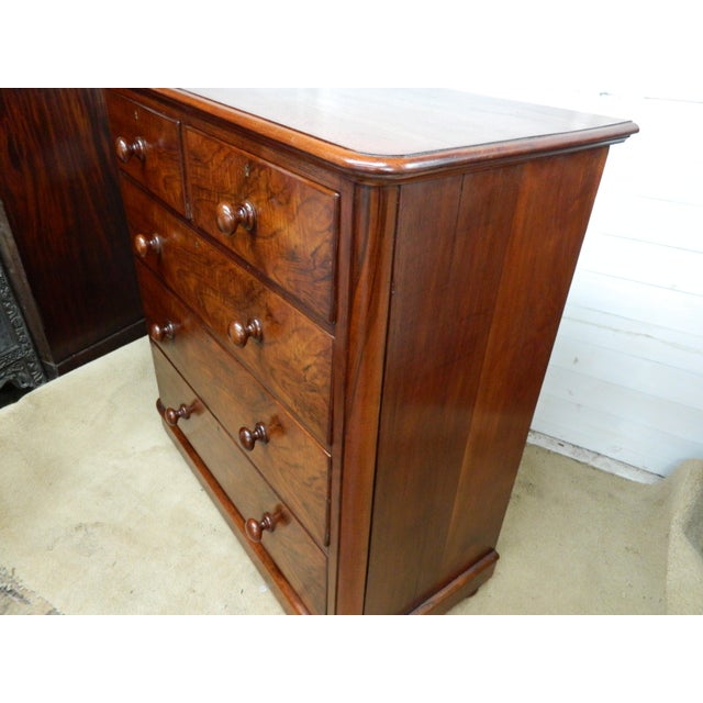 Wood Victorian Mahogany Chest of Drawers For Sale - Image 7 of 18