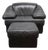1980's Italian Modern Leather Chair and Ottoman For Sale