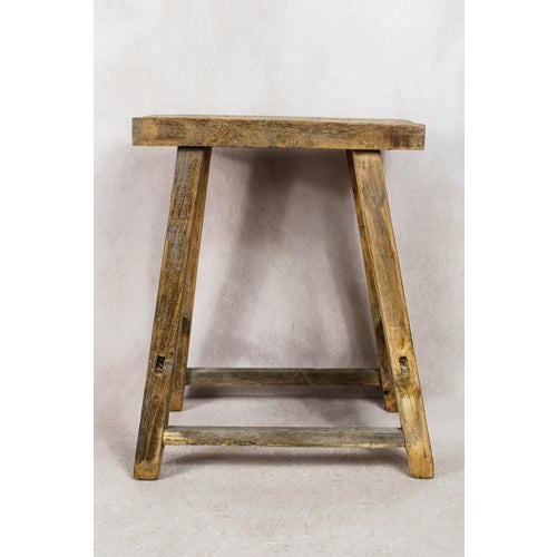 Vintage Rustic Elm Stool For Sale - Image 5 of 5