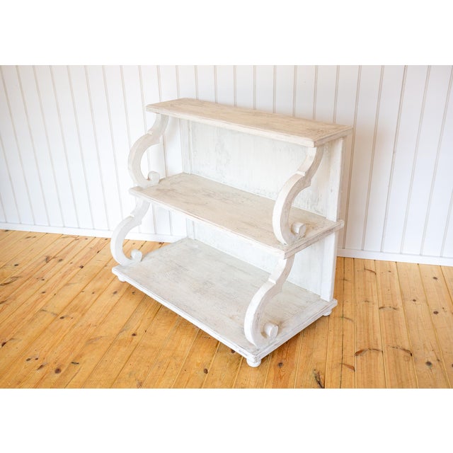 20th Century Regency French White Waterfall Shelving Unit, 1930s For Sale - Image 10 of 18