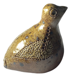 Antique Globular Zoomorphic Bird Whistle in Glazed Stoneware, France, 1960s