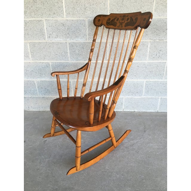 L. Hitchcock Maple Harvest Faithful Rocking Chair Chairish