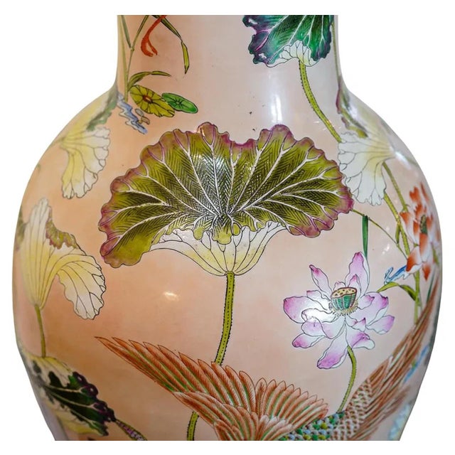 Mid 20th Century Large Mid 20th Century Chinese Porcelain Floor Vase For Sale - Image 5 of 6