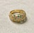 Created in 18 karat yellow gold Diamonds 1.20 ct approx Emeralds 0.55 cts approx Ring size US 6.5, can be sized up or down...