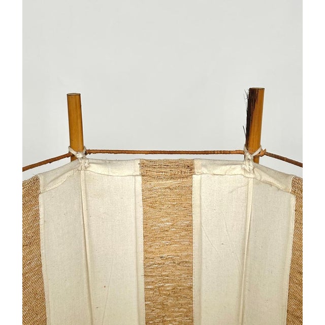 Italian Bamboo and Rattan Floor Lamp in the style of Louis Sognot, 1960s For Sale - Image 12 of 15
