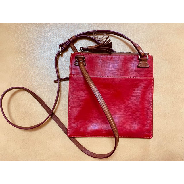 Vintage Dooney & Bourke Triple Zip Crossbody Bag For Sale - Image 4 of 8