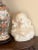 An Italian artist signed 19th century marble bust of a lady. Wearing a ruffled top with a veil partially covering her...
