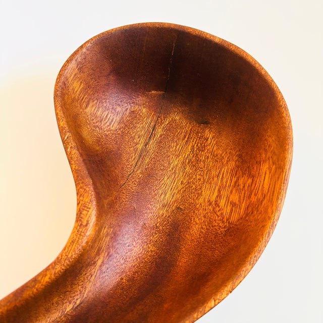 Curved Wood Bowl For Sale In San Francisco - Image 6 of 7