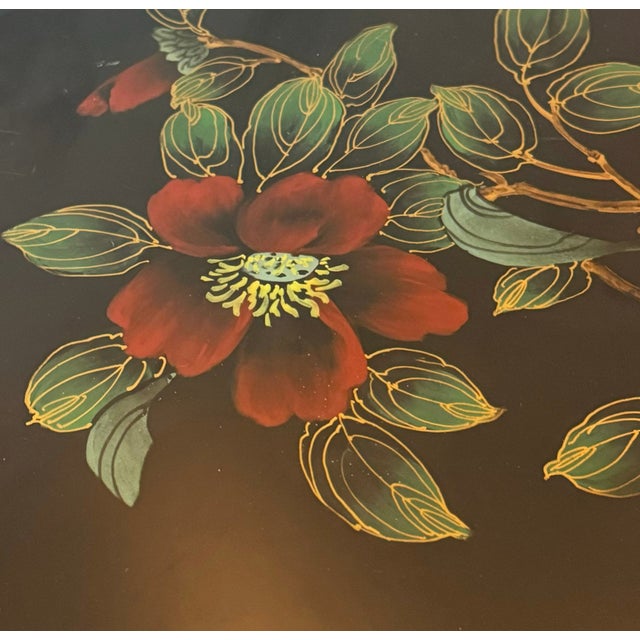 Pair of Chinoiserie Black Lacquer Cylindrical Pedestals For Sale In Austin - Image 6 of 11