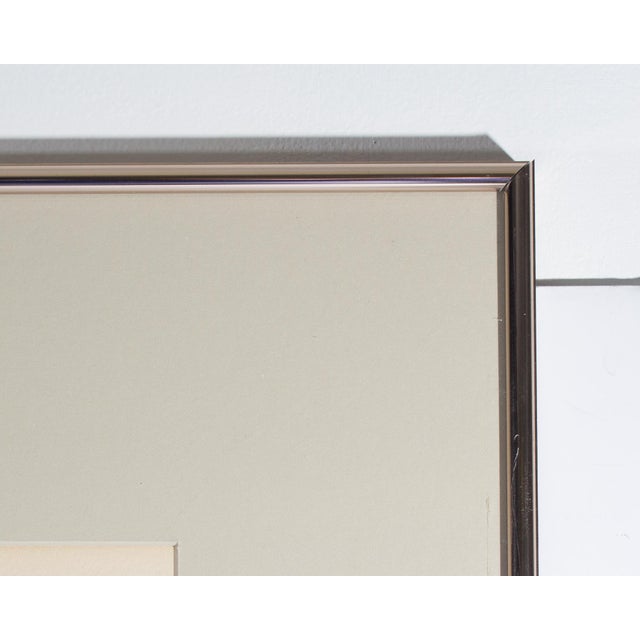 Antique White 1972 “Surging Wave” Abstract Etching by Gabor Peterdi For Sale - Image 8 of 9