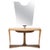 Vintage Wooden Console with Mirror attributed to Osvaldo Borsani, 1950s For Sale - Image 6 of 6