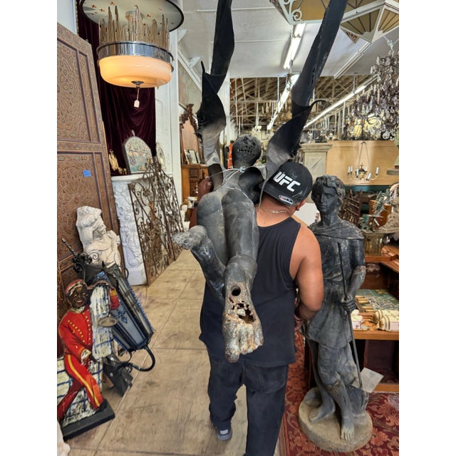 Oversized 1920s Style Gothic Spanish Revival Devil Weathervane For Sale - Image 12 of 12