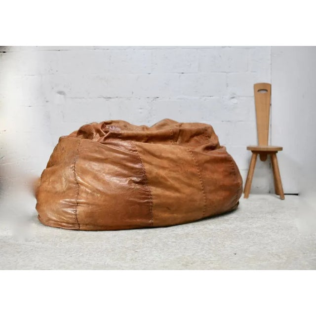 XL Leather Ottoman, Italy, 1970s For Sale - Image 14 of 18