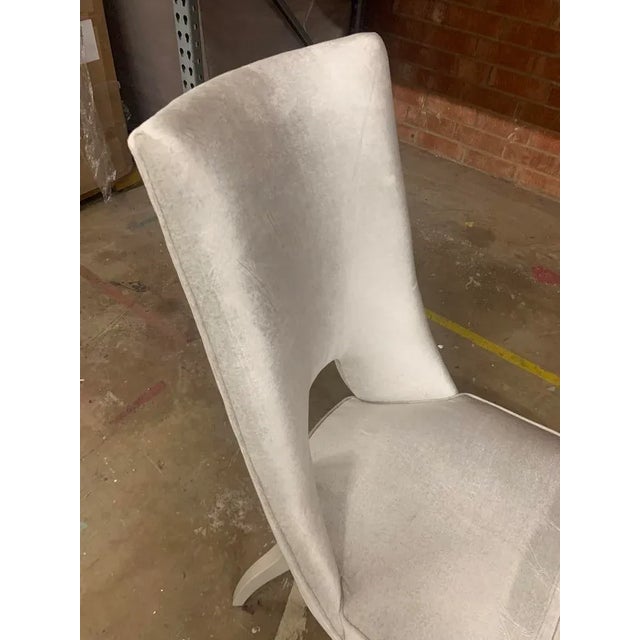 Caracole Caracole Transitional Cream Upholstered Side Chair With Gold Ferrules & Painted Wood Frame For Sale - Image 4 of 7