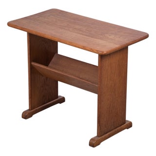 Vintage Oak Magazine Holder, Denmark, 1960s For Sale