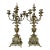 Pair of Grand Scale Brass Rococo Revival Six-Light Candelabra, 28"h For Sale
