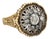 Silver and Gold Ring; with Diamonds, 19th Century For Sale