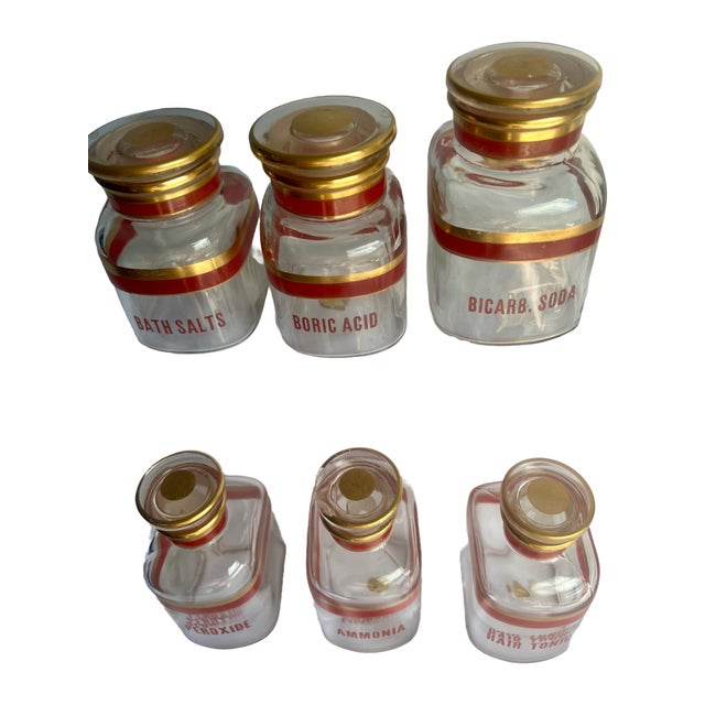 Antique Pharmacy Apothecary Jars - Set of 6 For Sale - Image 11 of 12
