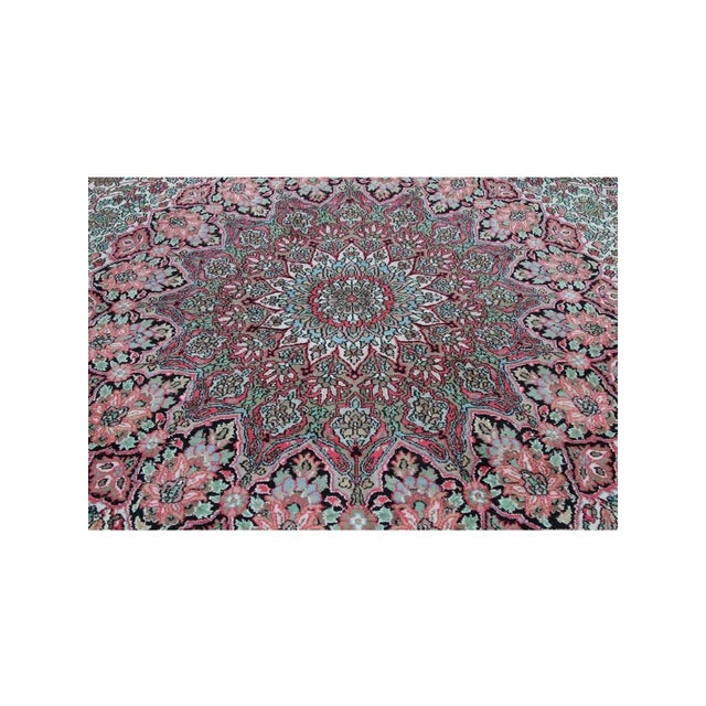 12x18 Indo Kashmir Silk Area Rug - 100901 For Sale - Image 10 of 14
