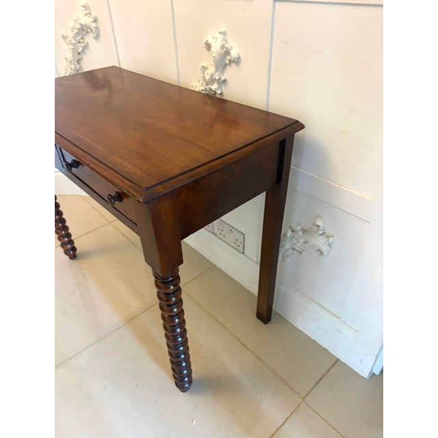 Antique Georgian Mahogany Side Table with Barley Twist Legs, 1830 For Sale - Image 9 of 13