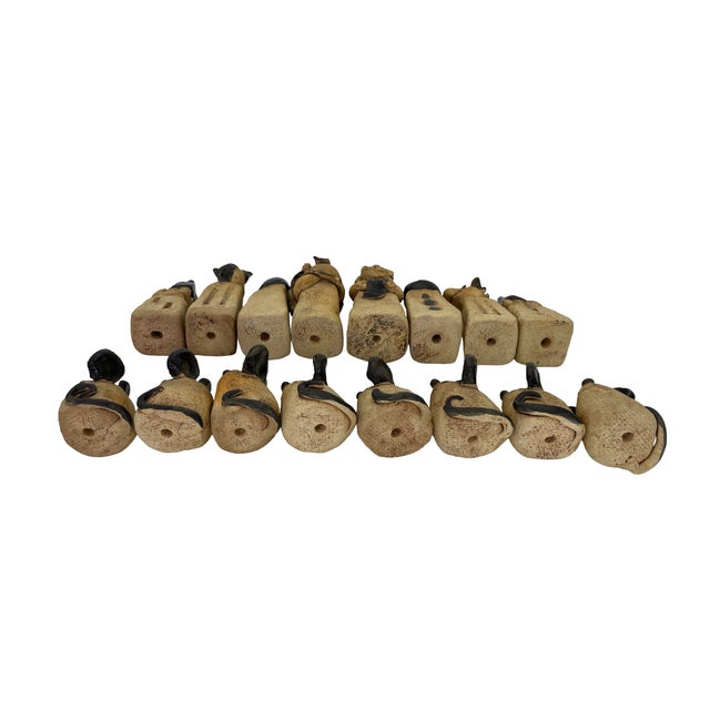 Figural Animal Terracotta Chess Set With Oak-Framed Board For Sale - Image 16 of 18