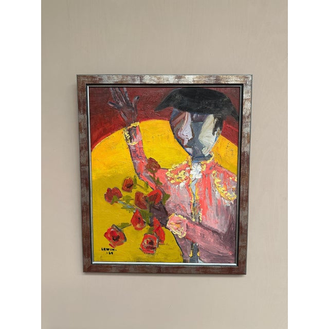 Gösta Lewin, Matador, 1969, Oil Painting on Canvas, Framed For Sale - Image 10 of 18