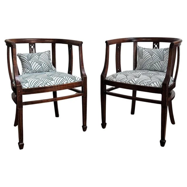 Set of 20th Century Italian Carved Wood Armchairs, 1940s For Sale - Image 9 of 9