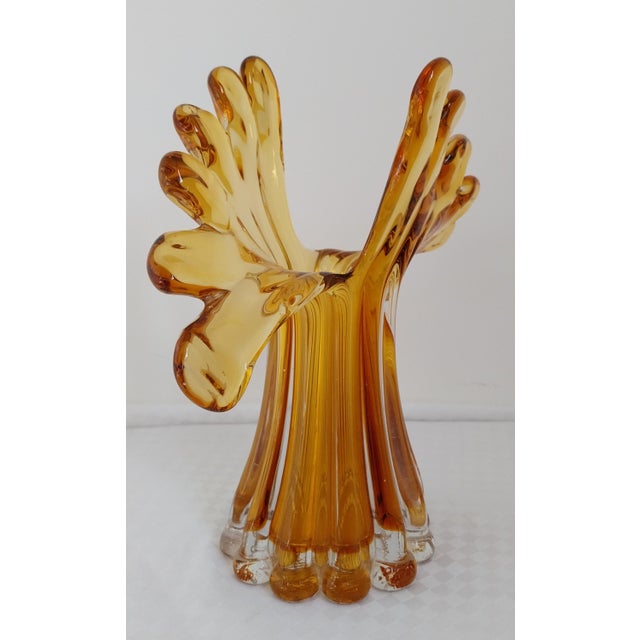 Orange Italian Vase attributed to Mariana Iskra, 1950s For Sale - Image 8 of 10