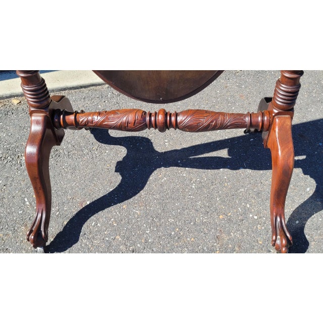 Beautiful Antique Oval Cheval Mirror For Sale - Image 4 of 15