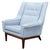 Exceptional Danish modern highback lounge chair produced by Slagelse Møbelvaerk, Denmark, in the 1960s. This elegant...