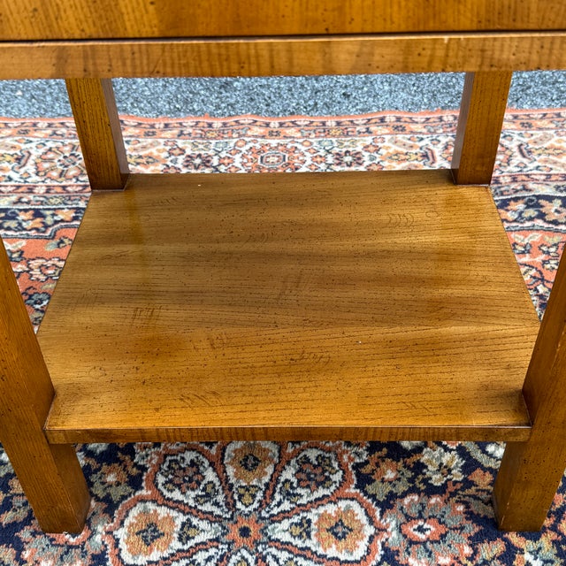Camel Vintage Dixie Campaigner Collection Campaign Pecan 1 Drawer Nightstand With Open Shelf For Sale - Image 8 of 14