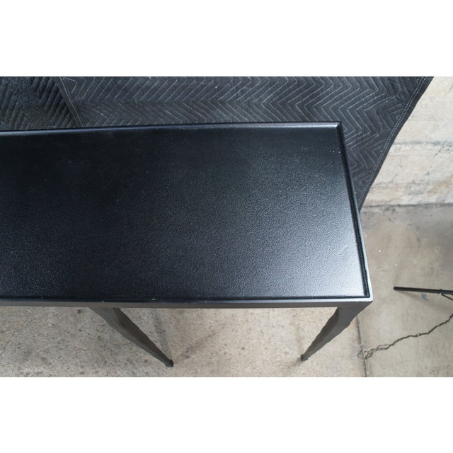 Late 20th Century Bernhardt Silviano Heavy Cast Iron Entry Console Sofa Table For Sale - Image 6 of 12