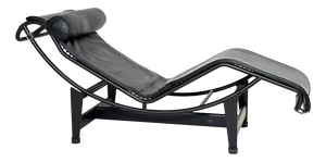 LC4 Chaise Lounge in Leather by Charlotte Perriand for Cassina