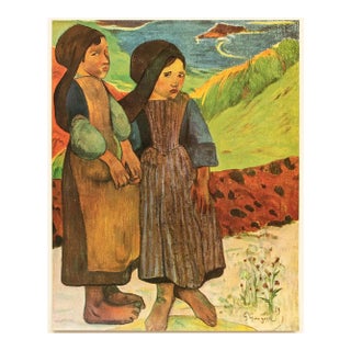1949 After Paul Gauguin "Two Breton Girls by the Sea", First Edition Offset Lithograph For Sale
