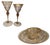 An exceptional assembled suite of ten Venetian enamel and gilt-decorated glass place settings, executed in the grand...