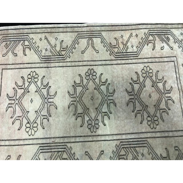 Textile Small Vintage Turkish Neutral Area Rug For Sale - Image 7 of 11