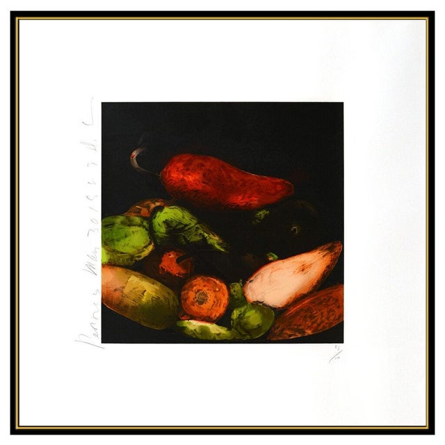 Message us to inquire about custom framing options! (Included for free with every purchase) The artwork here, "Peppers",...