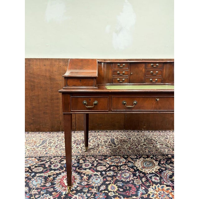 English Chesterfield Secretary in Mahogany Veneer For Sale - Image 9 of 18