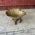 Vintage Brass Lily Pad Pedestal Bowl With Frog Accent For Sale - Image 4 of 12