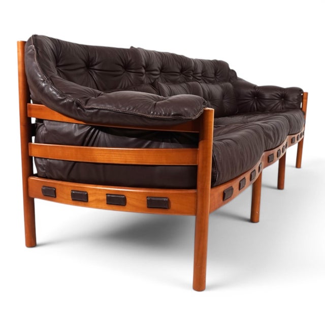 3-Seater Leather Sofa by Sven Ellekaer for Coja, 1960 For Sale - Image 9 of 13
