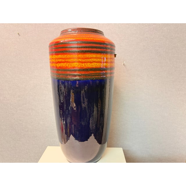 Vintage Fat Lava Floor Vase from Scheurich, 1970s, in Good conditions. Designed 1970 to 1979 This piece has an attribution...