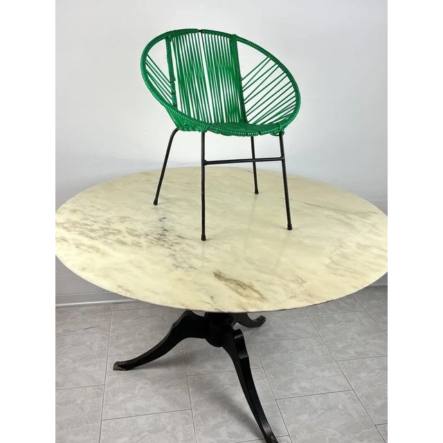 Vintage chair for children, iron and plastic, Italy, 1950s Complete and in good condition.